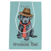 Bouvier des Flandres Papa Medium Gift Bag Medium Cadeauzakje (Achterkant)