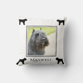 Bouvier des Flandres Photo Silhouette Personalized Kussen