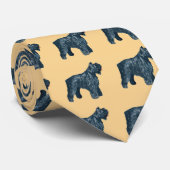 Bouvier des Flandres Print aan beide zijden Stropdas (Opgerold)