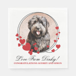 Bouvier des Flandres Red Heart Lijst Hond Foto Servet