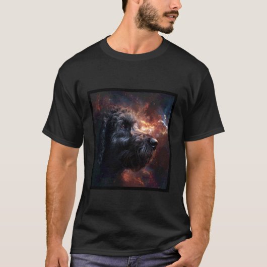 Bouvier des Flandres Ruimte T-shirt (Voorkant)
