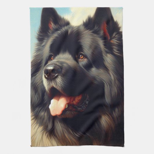  Bouvier des Flandres Schilderen Theedoek (Verticaal)