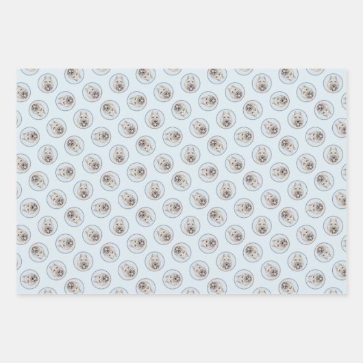 Bouvier des Flandres Schilderij Fawn Brindle Dog A Inpakpapier Vel (Voorkant)