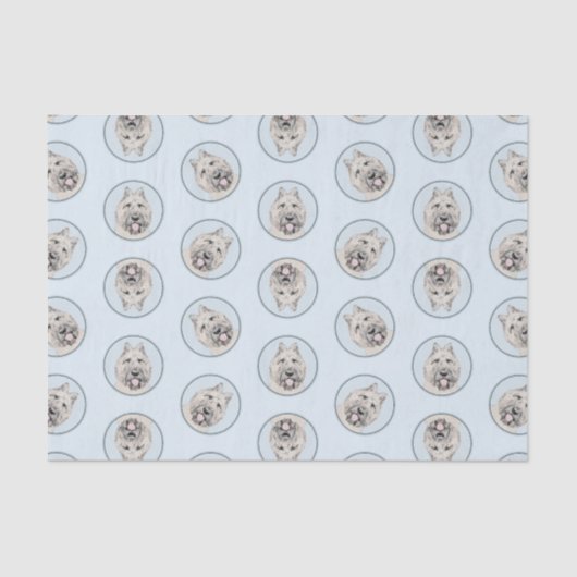 Bouvier des Flandres Schilderij Fawn Brindle Dog A Tissuepapier (Voorkant)