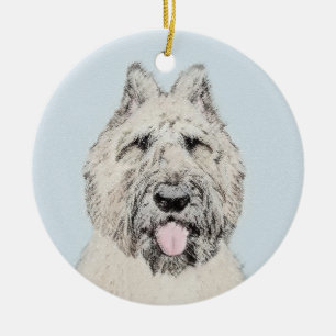 Bouvier des Flandres Schilderij - Originele Honden Keramisch Ornament