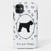 Bouvier des Flandres Silhouette Case-Mate iPhone Case (Achterkant)