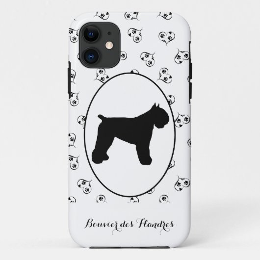 Bouvier des Flandres Silhouette Case-Mate iPhone Case (Achterkant)