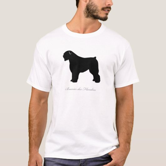 Bouvier des Flandres silhouette T-shirt (Voorkant)