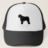 Bouvier des Flandres silhouette Trucker Pet (Voorkant)