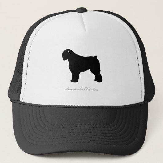 Bouvier des Flandres silhouette Trucker Pet (Voorkant)