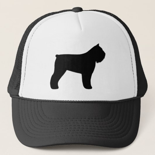 Bouvier des Flandres Silhouette Trucker Pet (Voorkant)