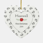 Bouvier des Flandres Silhouhette Gepersonaliseerd Keramisch Ornament (Achterkant)