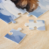 Bouvier des Flandres Snowy Farm Christmas Legpuzzel (Zijkant)