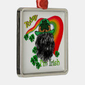 Bouvier des Flandres St Patricks Metalen Ornament (Rechts)