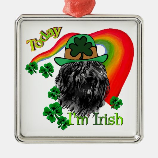 Bouvier des Flandres St Patricks Metalen Ornament (Voorkant)