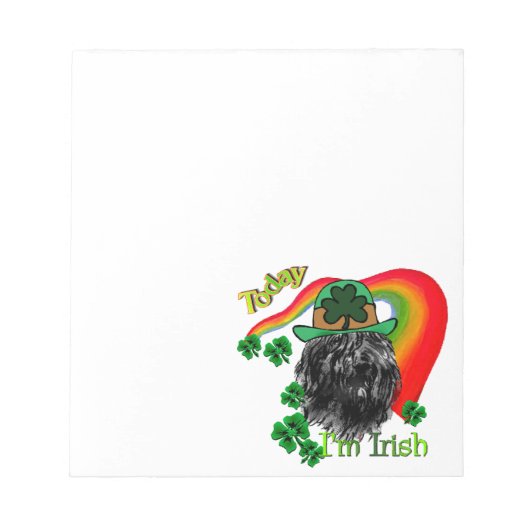 Bouvier des Flandres St Patricks Notitieblok (Voorkant)