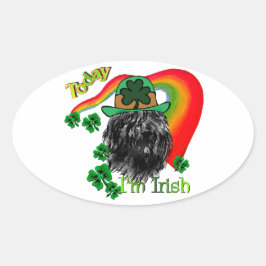 Bouvier des Flandres St Patricks Ovale Sticker