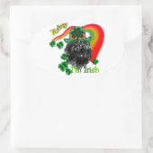 Bouvier des Flandres St Patricks Ovale Sticker (Tas)