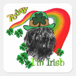 Bouvier des Flandres St Patricks Vierkante Sticker