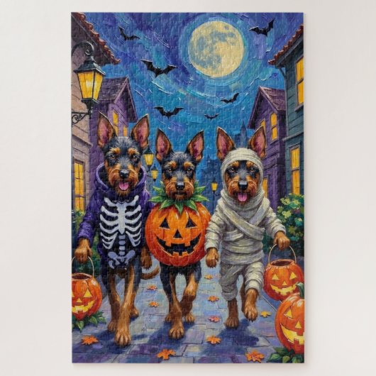 Bouvier des Flandres Trick-or-Treating Halloween Legpuzzel (Verticaal)