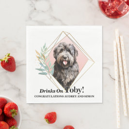 Bouvier des Flandres Trouwservetten Met Foto Servet