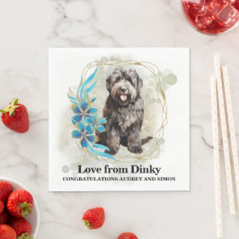Bouvier des Flandres Trouwservetten Met Foto Servet