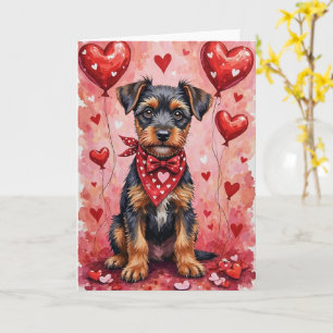 Bouvier des Flandres Valentine Hond Zit Kaart