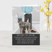 Bouvier des Flandres van de Dog Vaderdag Kaart (Gele Bloem)