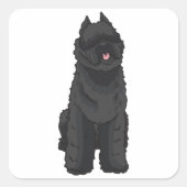 Bouvier des Flandres Vierkante Sticker (Voorkant)