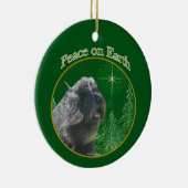 Bouvier des Flandres Vrede Keramisch Ornament (Rechts)
