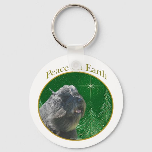 Bouvier des Flandres Vrede Sleutelhanger (Voorkant)
