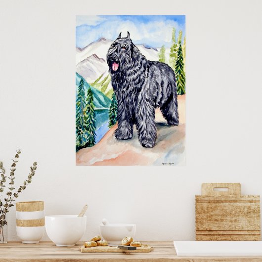 Bouvier des Flandres Wall Print (Keuken)