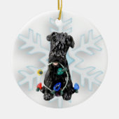 Bouvier des vanders Dog kerstversiering Keramisch Ornament (Voorkant)