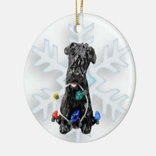 Bouvier des vanders Dog kerstversiering Keramisch Ornament (Links)