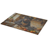 Bouvier des Vlaanderen Kookt in Keuken Snijplank (Hoek)
