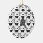 Bouvier in de Sheep Keramisch Ornament (Rechts)