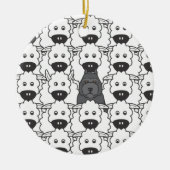 Bouvier in de Sheep Keramisch Ornament (Voorkant)
