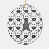 Bouvier in de Sheep Keramisch Ornament (Links)