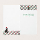 Bouvier Kersthond met Holiday Pset Kaart (Binnenkant ongevouwen)