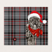 Bouvier Kersthond met Holiday Pset Kaart (Buitenkant ongevouwen)