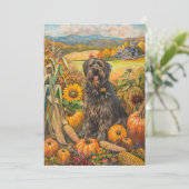 Bouviers des Flandre Herfst Oogst Thanksgiving Feestdagenkaart (Staand voorkant)
