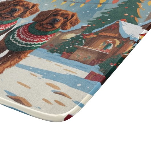 Bouviers des Flandres Dogs Christmas Snow Holiday Snijplank (Hoek)