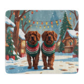 Bouviers des Flandres Dogs Christmas Snow Holiday Snijplank (Voorkant)
