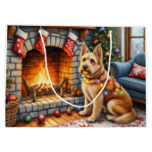 Bouviers des Flandres Fireplace Christmas Lights Groot Cadeauzakje (Achterkant)