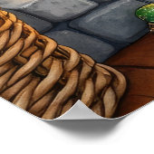 Bouviers des Flandres Fireplace Christmas Lights Poster (Hoek)