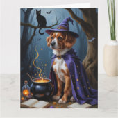 Bouviers des Flandres grillige Halloween schilderi Kaart (Voorkant)