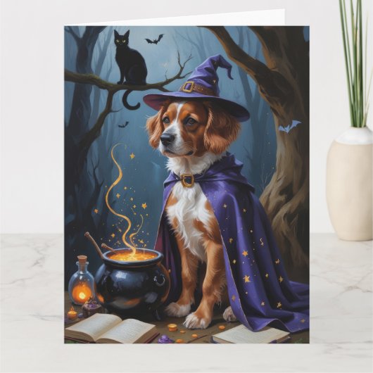 Bouviers des Flandres grillige Halloween schilderi Kaart (Voorkant)