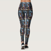 Bouviers des Flandres grillige Halloween schilderi Leggings (Achterkant)