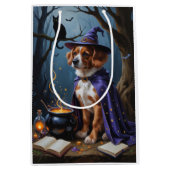 Bouviers des Flandres grillige Halloween schilderi Medium Cadeauzakje (Voorkant)