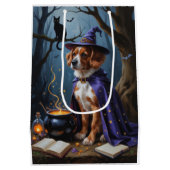 Bouviers des Flandres grillige Halloween schilderi Medium Cadeauzakje (Achterkant)